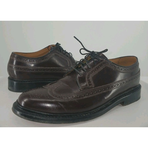 Florsheim Imperial Shell Cordovan Burgundy Brogue Wingtip Dress Shoes SZ 10 C116 main image 11